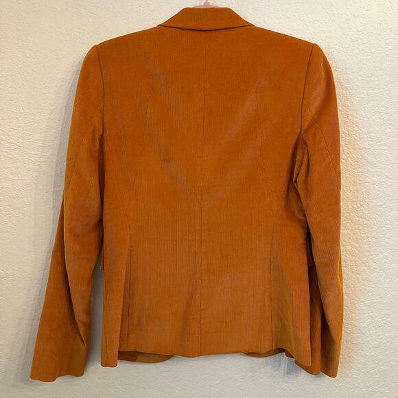 Vintage Banana Republic Corduroy Blazer Size 0 Pumpkin Orange Y2K - Picture 9 of 16